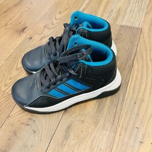 adidas Kids Black & Blue High-Top Sneakers
